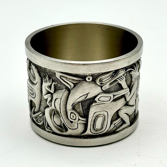 BOMA Fine Pewter Tribal Trinket Box / Container - Picture 3 of 6